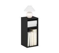 Furinno Fulda Libreria salvaspazio a 2 ripiani, larghezza 25 cm, legno nero
