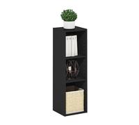 Furinno Fulda Libreria salvaspazio a 3 ripiani, larghezza 25 cm, legno nero
