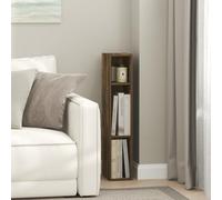 Furinno FULDA Mensola per Libreria stretta a 2 livelli, Libreria con scaffale di stoccaggio largo 25cm, 23.6(P) x 25.0(L) x 53.8(A) cm, per Soggiorno, Camera da letto, Ufficio, Pino Ambra