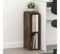 Furinno FULDA Mensola per libri, Libreria stretta a 2 livelli, Libreria con scaffale di stoccaggio largo 6 pollici, 23.6(P) x 15.0(L) x 53.8(A) cm, per Soggiorno, Camera da letto, Ufficio, Pino Ambra