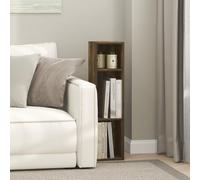 Furinno FULDA Mensola per libri, Libreria stretta a 3 livelli, Libreria con scaffale di stoccaggio largo 8 pollici, 23.6(P) x 20.0(L) x 80.0(A) cm, per Soggiorno, Camera da letto, Ufficio, Pino Ambra