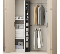 Furinno FULDA, organizer e contenitori per armadio a 10 ripiani, ripiano aperto regolabile, organizer per riporre gli oggetti, contenitore impilabile per armadio, larghezza 6 pollici, legno nero