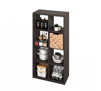 Furinno HERMITE Isola da Cucina, 8-Cubi Coffee Bar, Cucina, Baker's Rack, per Organizzatori e Storage, Organizzazione Cucina, Noce Scuro
