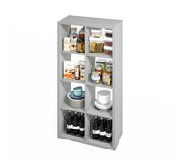 Furinno HERMITE Isola da Cucina, 8-Cubi Coffee Bar, Extra Spessa, Cucina, Baker's Rack, per Organizzatori e Storage, Organizzazione Cucina, Grigio Chiaro