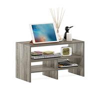 Furinno Hermite Libreria con scaffale organizzativo da scrivania, Rovere Francese