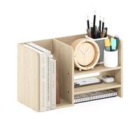 Furinno Hermite - Organizer da scrivania in legno di quercia Bauhaus