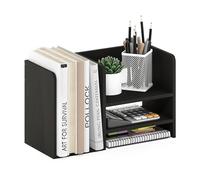 Furinno Hermite - Organizer da scrivania in legno per libri e articoli per la casa e l'ufficio, colore: caffè
