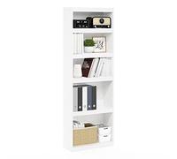 Furinno Jaya Enhanced Home - Libreria a 5 ripiani, colore: Bianco