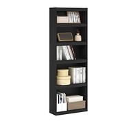 Furinno JAYA Enhanced Home - Libreria a 5 ripiani, colore: Nero