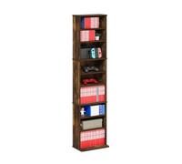 Furinno JAYA Scaffale Per DVD CD Alto E Stretto A 9 Ripiani, Multimediale Con Regolabili, Mobile Porta Blu-Ray E Dischi Di Gioco, Montaggio Facile, Pino Ambra