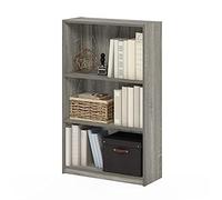 Furinno JAYA Simple Home Libreria a 3 Livelli, Grigio