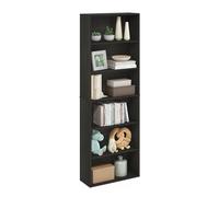 Furinno Jaya Simply Home - Libreria autoportante a 6 ripiani, colore: caffè