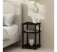 Furinno JUST Comodino, comodino Turn-N-Tube a 3 livelli, comodino senza attrezzi, tavolino da salotto, tavolino laterale con vano aperto per camera da letto, soggiorno, Americano