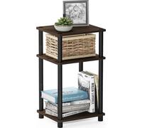 Furinno Tavolino da Salotto a 3 ripiani, Columbia Walnut/Black