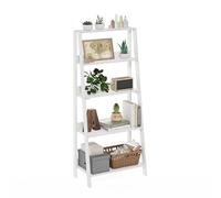 Furinno LADDER libreria, libreria a scala a 5 livelli, bookcase, ripiani espositivi e di stoccaggio, 13 x 23.6 x 53.5, per soggiorno, ufficio in casa, bianco puro