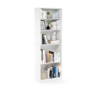 Furinno Librerie, Legno, Bianco, 5-livello