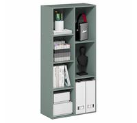 Furinno LUDER Libreria 7 Cubi, Libreria, Per Soggiorno, Camera Da Letto, Home Office, Verde Salvia