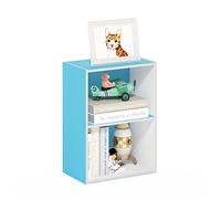 Furinno Luder Libreria a 2 ripiani aperti, azzurro/bianco
