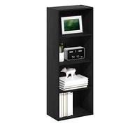 Furinno Luder Libreria a 4 ripiani aperti, Legno Nero