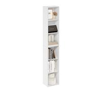 Furinno LUDER Libreria Moderna Alta a 6 Ripiani, Libreria con Ripiani Aperti, per Soggiorno, Camera da Letto, Home Office, Bianco