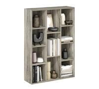 Furinno Luder Libreria reversibile a 11 cubi con scaffale aperto, Rovere Francese