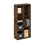 Furinno Luder Scaffale aperto reversibile a 7 cubi, Pino Ambrato