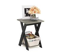 Furinno Modern Simplistic Tavolino Basso, Holz, Rovere Francese Grigio, 1-Pack