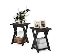 Furinno Modern Simplistic Tavolino, Legno, Espresso, Taglia Unica, 2 unità