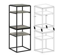 Furinno Moretti Scaffale impilabile Modern Lifestyle, Legno ingegnerizzato, Rovere Francese Grigio, 2 Livelli