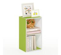 Furinno Pasir Libreria a 2 ripiani aperti, verde/bianco