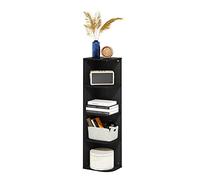 Furinno Pasir - Libreria a 4 ripiani ad angolo, colore: Blackwood