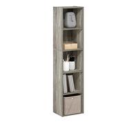 Furinno Pasir Libreria a 5 ripiani aperti, rovere francese