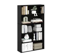 Furinno PASIR libreria, a 5 ripiani libreria, libreria con ripiano aperto, 23.9 x 80.0 x 133.9 cm, per soggiorno, camera da letto, ufficio domestico, Espresso