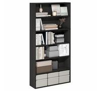 Furinno PASIR Libreria, Libreria a 6 Ripiani, Libreria con Ripiani Aperti, 23,9 x 80 x 160 cm, per Ufficio Domestico, Camera da Letto, Soggiorno, Espresso