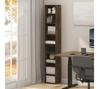 Furinno PASIR Mensola per libri, Libreria a 8 livelli, Libreria con scaffale aperto, 23.6(P) x 30.0(L) x 180.1(A) cm, per Soggiorno, Camera da letto, Ufficio, Pino Ambra