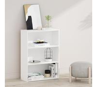 Furinno PASIR - Scaffale per libri, scaffale a 3 livelli, scaffali di stoccaggio, 9,7 x 23,7 x 31,5 pollici, per soggiorno, camera da letto, ufficio a casa, colore bianco