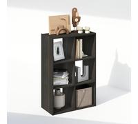 Furinno Pelli Cubic Mobile Portaoggetti, Libreria, Scaffale, 6 Cubi, Espresso