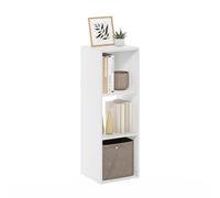Furinno PELLI libreria, libreria 3x1, mobile organizer contenitivo a cubi, 29.5 x 31.0 x 91.2 cm, per soggiorno, camera da letto, ufficio domestico, Bianco