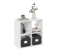 Furinno Pelli Libreria portaoggetti cubica, 2x2, Bianco
