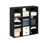 Furinno PELLI organizer e contenitori per armadio, a 9 cubi organizer per armadio, contenitore armadio con ripiani aperti, per guardaroba, camera da letto, soggiorno, Espresso