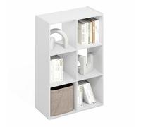 Furinno PELLI Scaffale per Libri, Libreria 3x2, Mobile Organizzatore a Cubi, 11.6 x 24.2 x 35.9, per Soggiorno, Camera da Letto, Home Office, Bianco Semplice