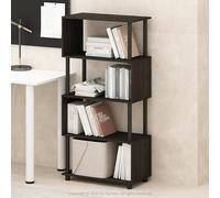 Furinno REED Libreria, Libreria a 5 Ripiani, Libreria con Design a S, 30 x 60 x 122 cm, per Soggiorno, Camera da Letto, Studio, Espresso