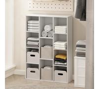 Furinno REED organizer e contenitori per armadio, a 11 cubi organizer per armadio, contenitore armadio con ripiani aperti, per guardaroba, camera da letto, soggiorno, Bianco