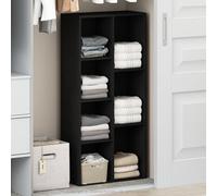 Furinno REED organizer e contenitori per armadio, a 7 cubi organizer per armadio, contenitore armadio con ripiani aperti, per guardaroba, camera da letto, soggiorno, Legno nero