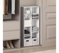 Furinno REED organizer e contenitori per armadio, a 7 cubi organizer per armadio, contenitore armadio con ripiani aperti, per guardaroba, camera da letto, soggiorno, Bianco