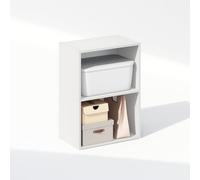 Furinno REED Organizer e Stoccaggio Armadio, Organizer Armadio 2 Ripiani, Ripiani Aperti per Armadio, Camera da Letto, Soggiorno, Bianco