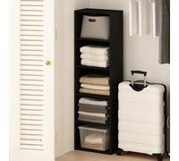 Furinno REED Organizer e Stoccaggio Armadio, Organizer Armadio 5 Ripiani, Ripiani Aperti per Armadio, Camera da Letto, Soggiorno, Blackwood