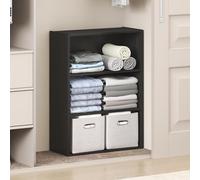 Furinno REED Organizzatori e contenitori per armadi, organizer per armadio a 3 livelli, contenitore per armadio a ripiani aperti, per guardaroba, camera da letto, soggiorno, stile americano