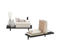 Furinno Rossi - Espresso, set da 2 ripiani da parete galleggianti, 40 cm