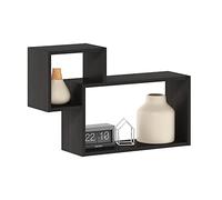 Furinno Rossi Interweave - Mensola decorativa galleggiante per montaggio a parete, set da 3 pezzi